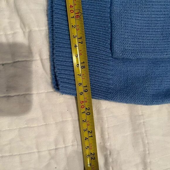 Damart Classic Cardigan Large Blue Acrylic sweater excellent pre owned condition - Picture 7 of 12